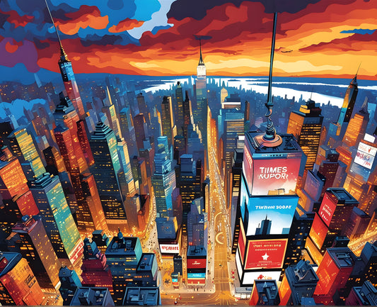 Times Square NYC Collection PD (3) - Van-Go Paint-By-Number Kit