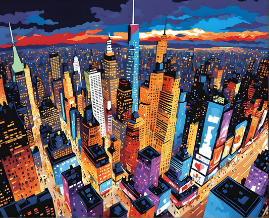 Times Square NYC Collection PD (2) - Van-Go Paint-By-Number Kit