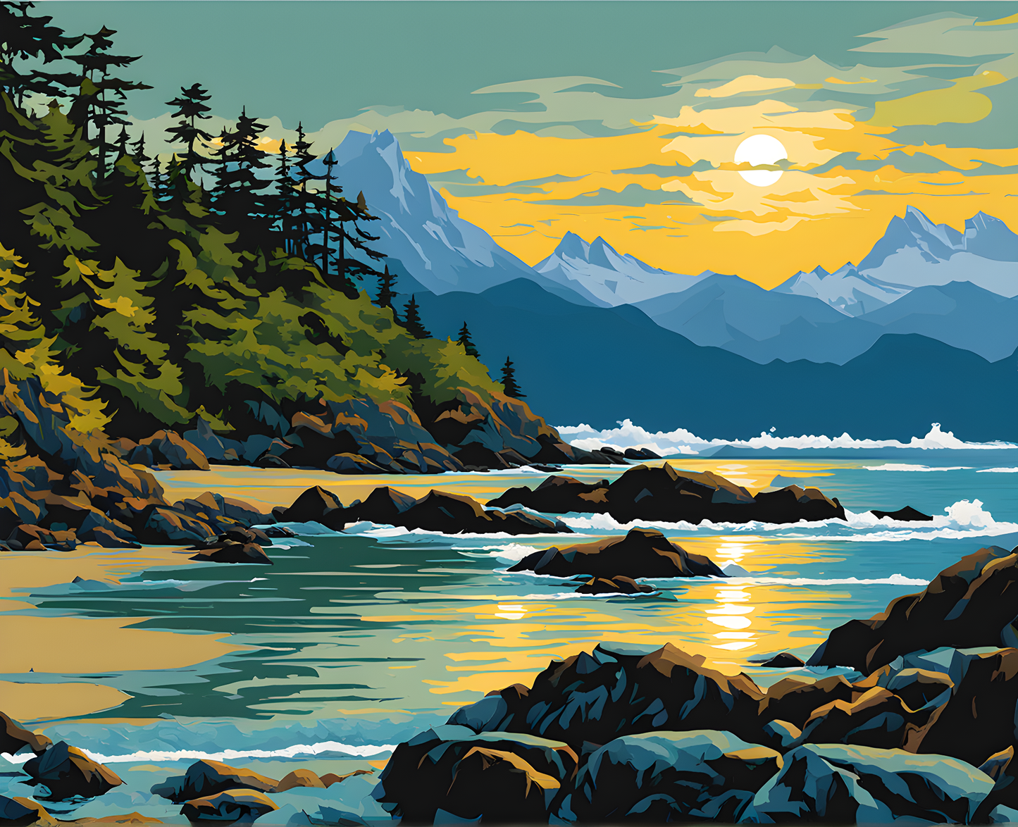 Canada Collection - Tofino, British Columbia (4) - Van-Go Paint-By-Number Kit