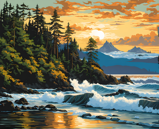 Canada Collection - Tofino, British Columbia (3) - Van-Go Paint-By-Number Kit