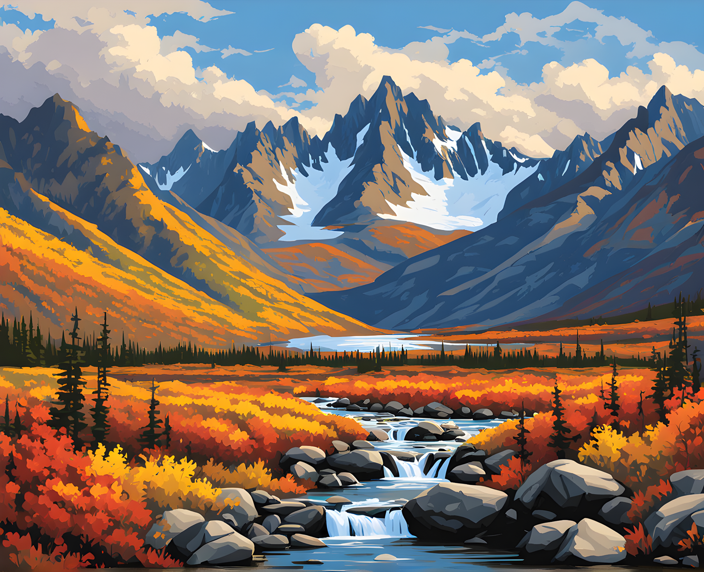 Canada Collection - Tombstone Territorial Park, Yukon Territory (41) - Van-Go Paint-By-Number Kit