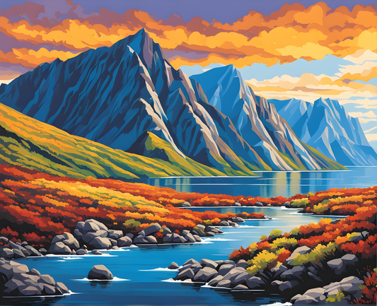 Canada Collection - Torngat Mountains, Newfoundland (51) - Van-Go Paint-By-Number Kit