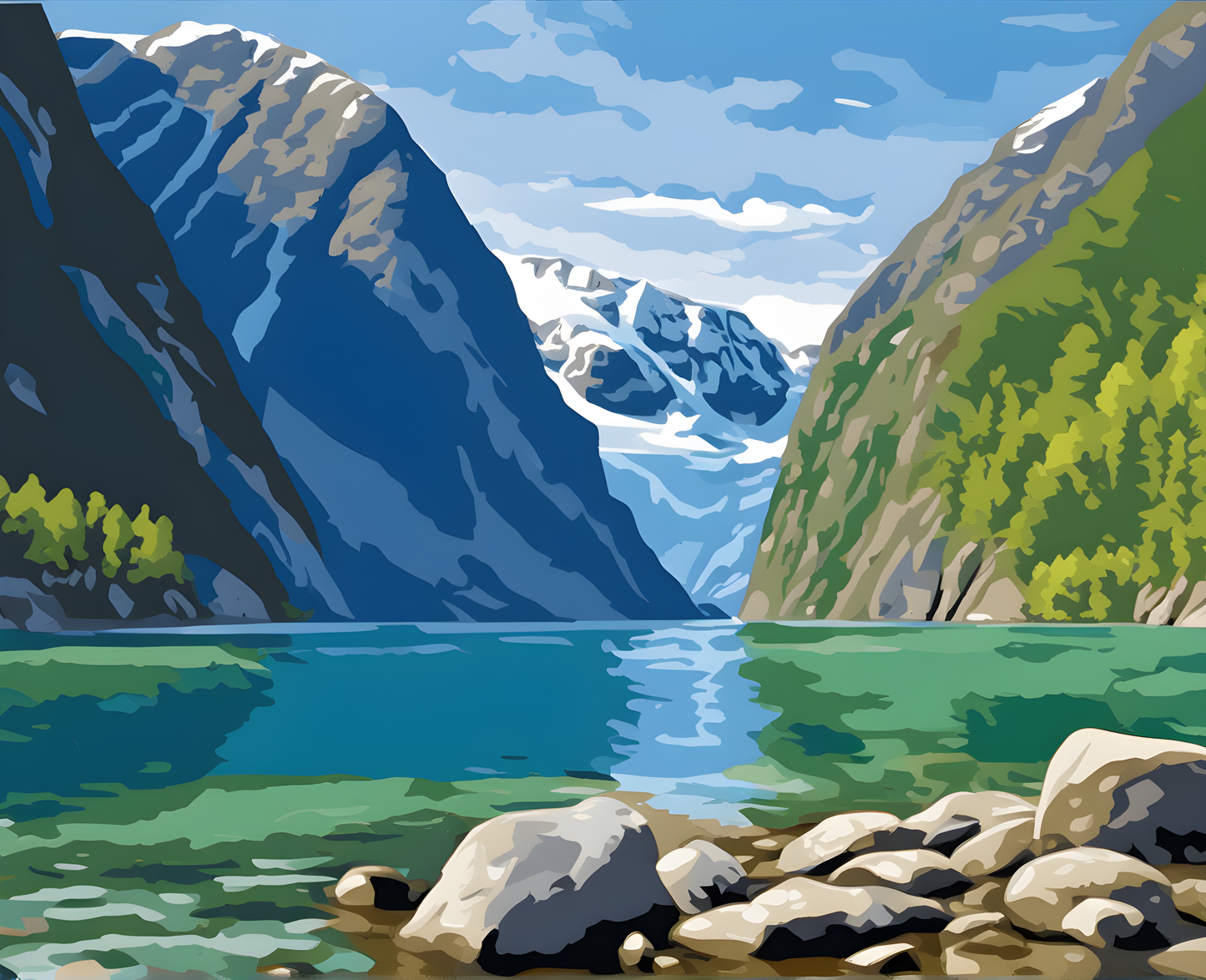 Amazing Places OD (325) - Tracy Arm Fjord, Alaska - Van-Go Paint-By-Number Kit