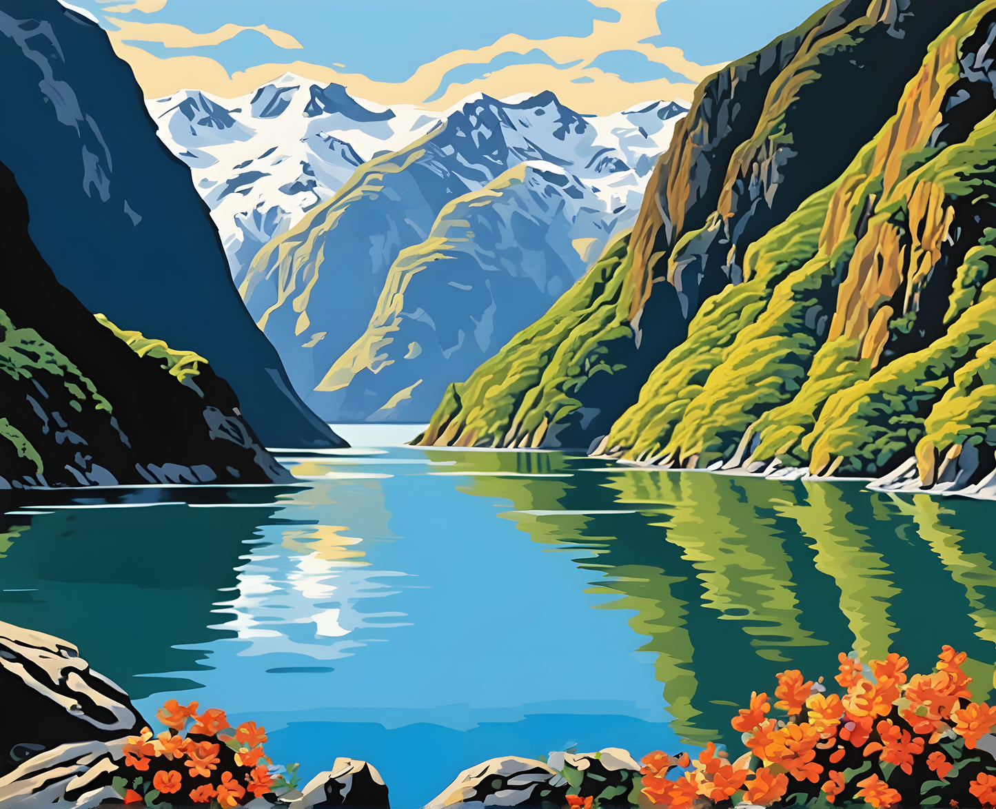 Amazing Places OD (326) - Tracy Arm Fjord, Alaska - Van-Go Paint-By-Number Kit