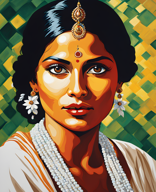 Traditional Sri Lankan Woman Collection PD (1) - Van-Go Paint-By-Number Kit