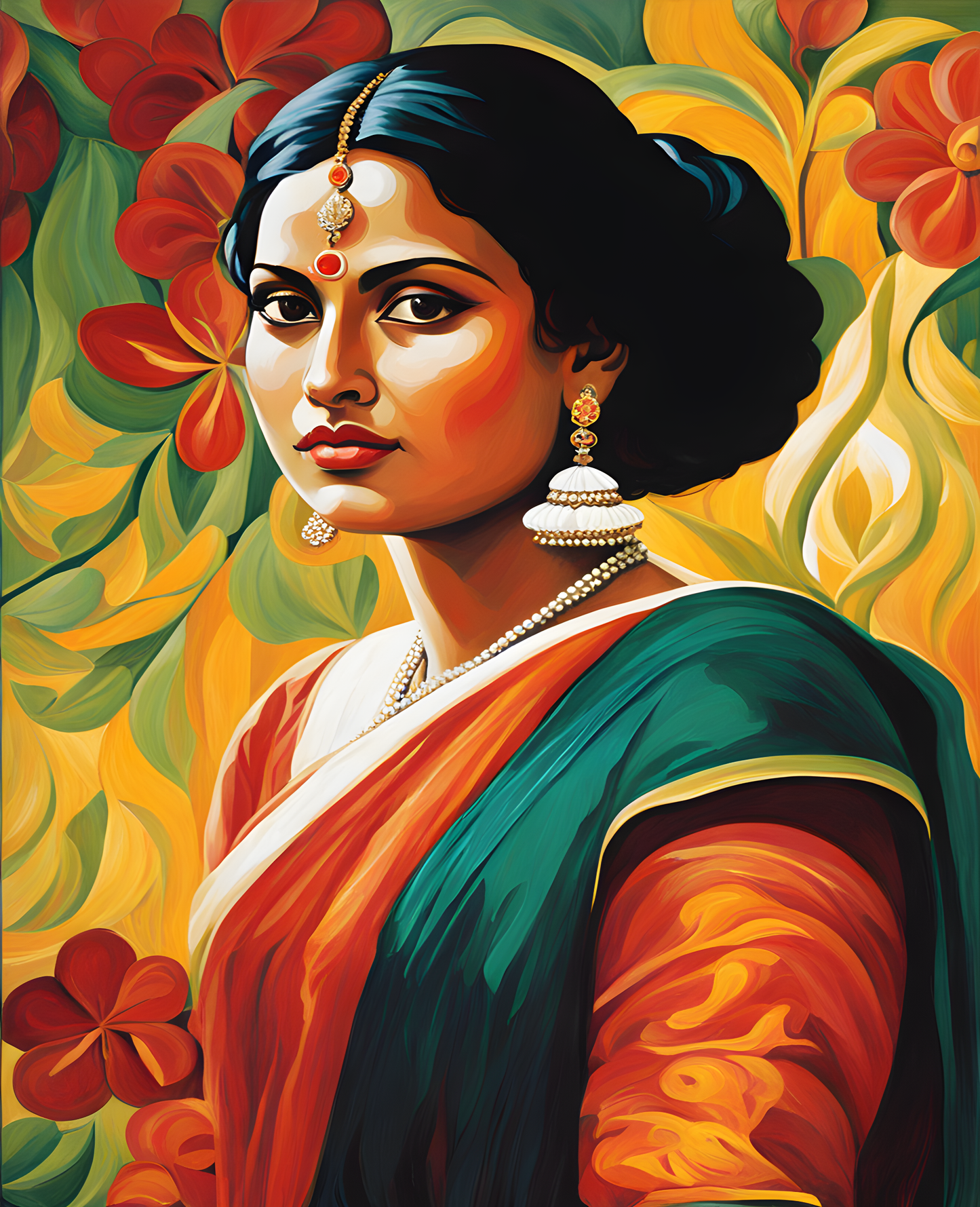 Traditional Sri Lankan Woman Collection PD (5) - Van-Go Paint-By-Number Kit