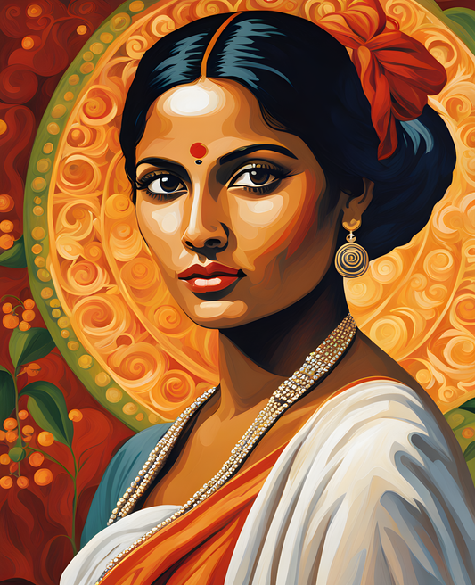 Traditional Sri Lankan Woman Collection PD (4) - Van-Go Paint-By-Number Kit