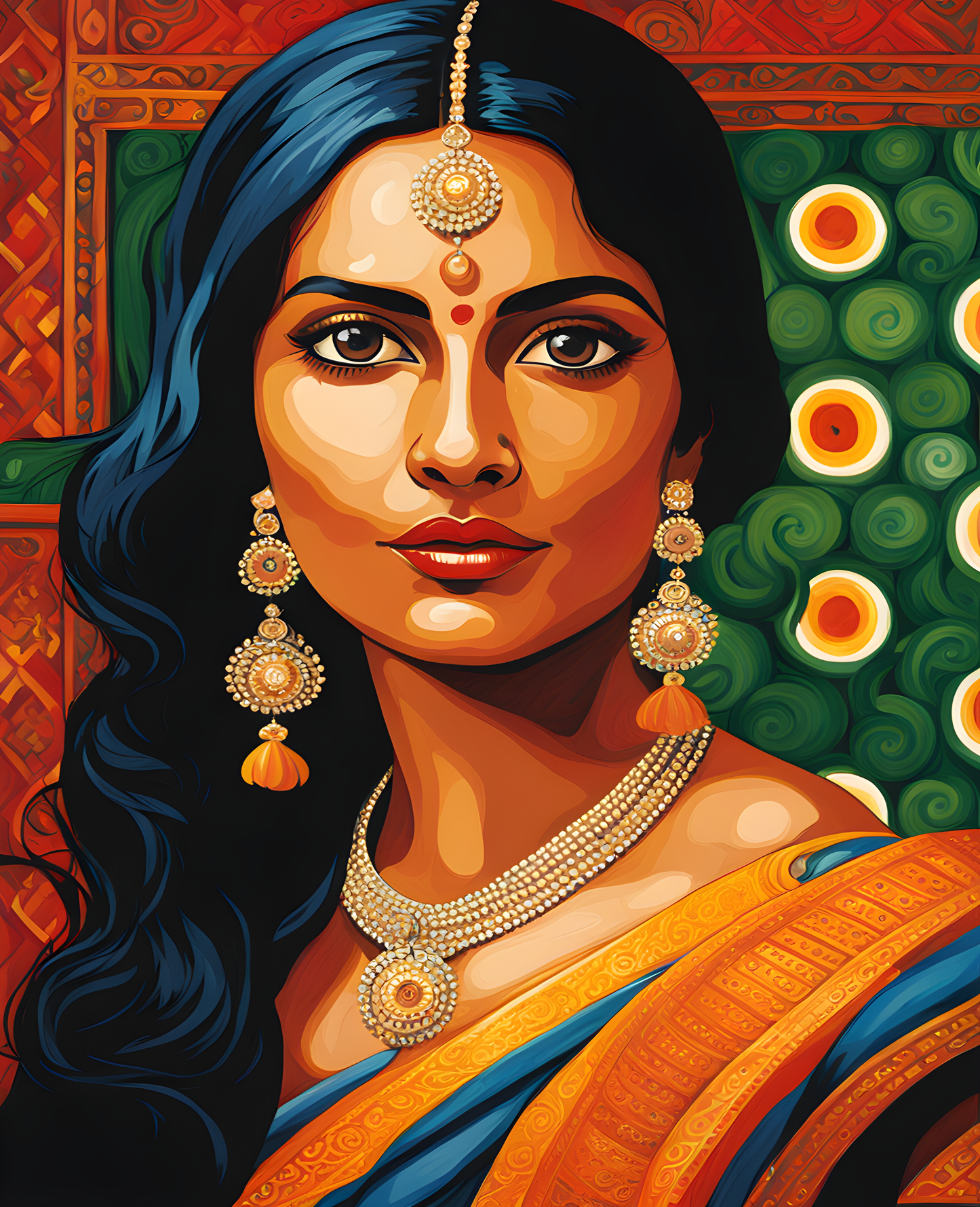 Traditional Sri Lankan Woman Collection PD (8) - Van-Go Paint-By-Number Kit
