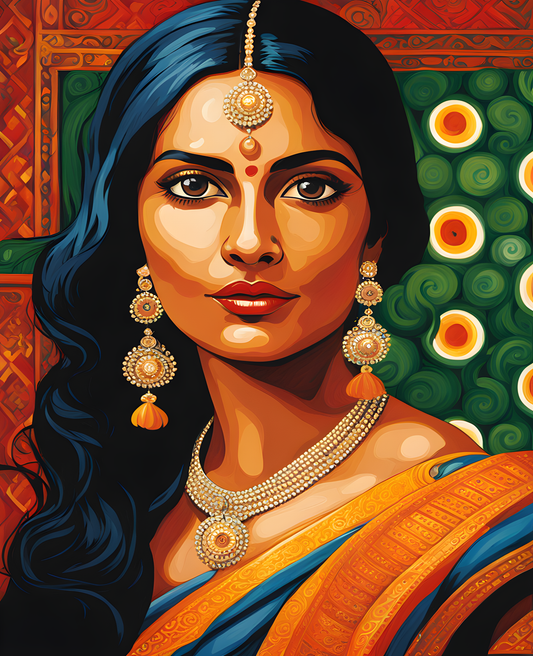 Traditional Sri Lankan Woman Collection PD (8) - Van-Go Paint-By-Number Kit