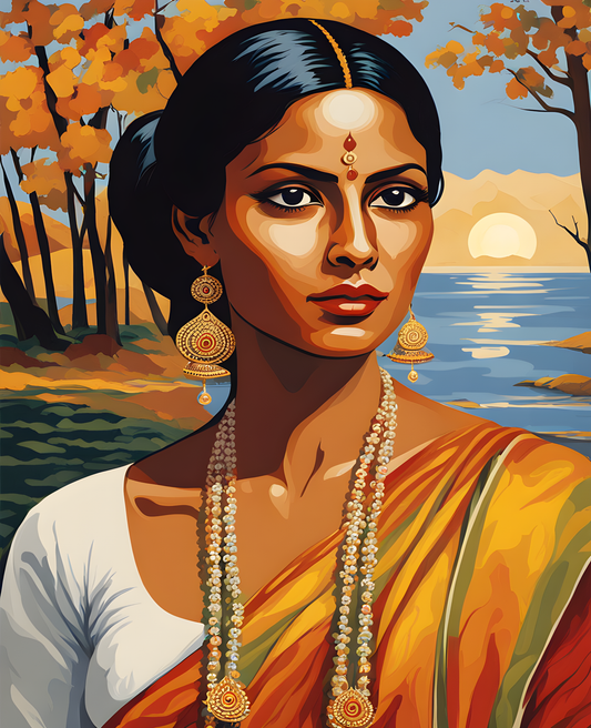 Traditional Sri Lankan Woman Collection PD (11) - Van-Go Paint-By-Number Kit