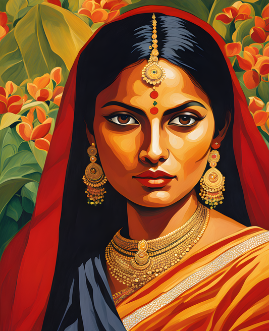 Traditional Sri Lankan Woman Collection PD (7) - Van-Go Paint-By-Number Kit