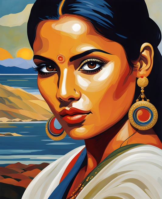 Traditional Sri Lankan Woman Collection PD (6) - Van-Go Paint-By-Number Kit