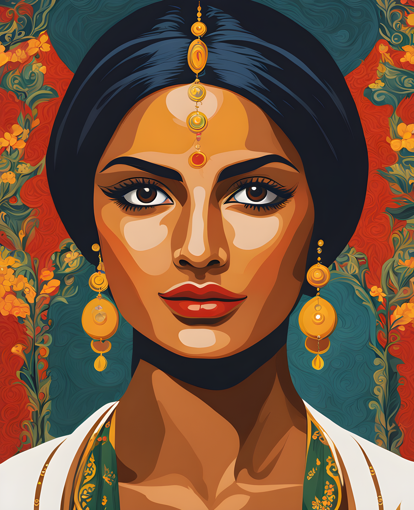 Traditional Sri Lankan Woman Collection PD (10) - Van-Go Paint-By-Number Kit