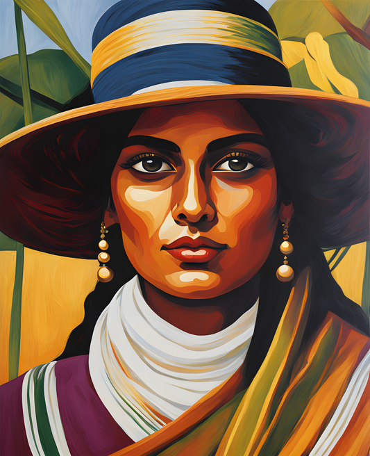 Traditional Sri Lankan Woman Collection PD (9) - Van-Go Paint-By-Number Kit