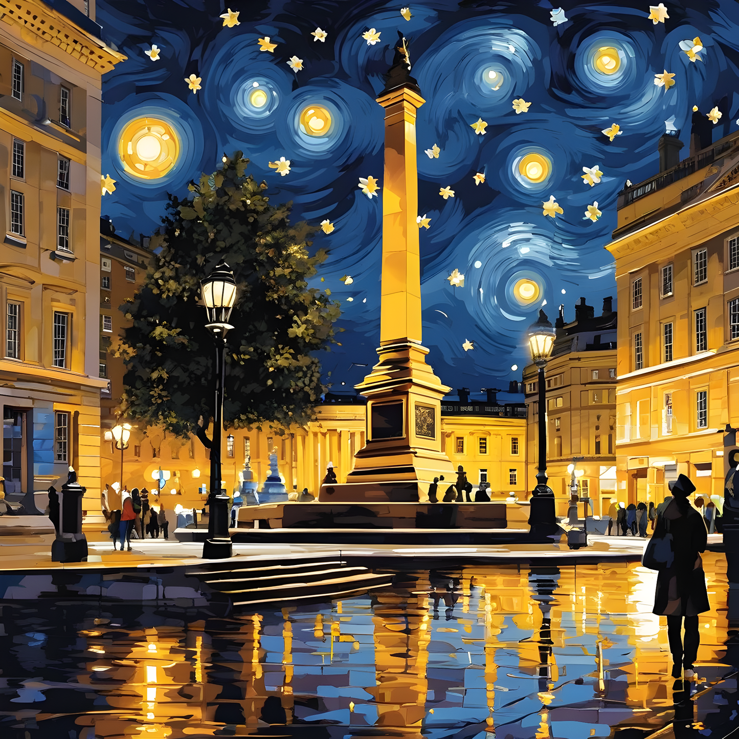 Trafalgar Square, London (3) - at Starry Night - Van-Go Paint-By-Number Kit