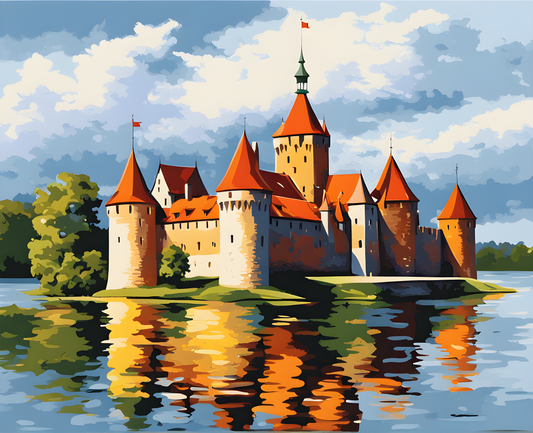 Castles OD - Trakai Island Castle, Lithuania (75) - Van-Go Paint-By-Number Kit