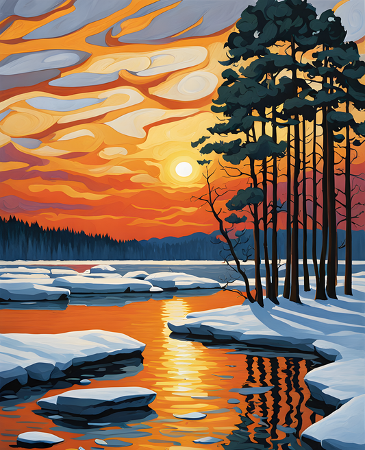 Icy River (1) - Van-Go Paint-By-Number Kit