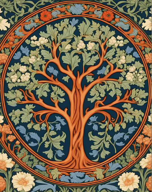 William Morris Collection PD (65) - Tree of Life - Van-Go Paint-By-Number Kit