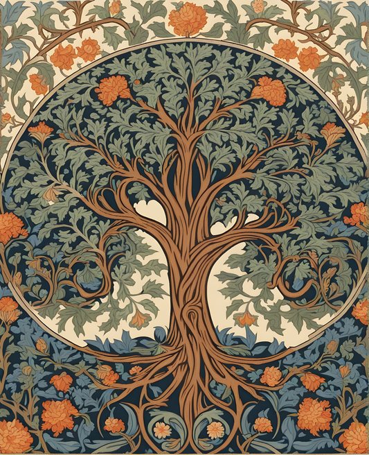 William Morris Collection PD (67) - Tree of Life - Van-Go Paint-By-Number Kit