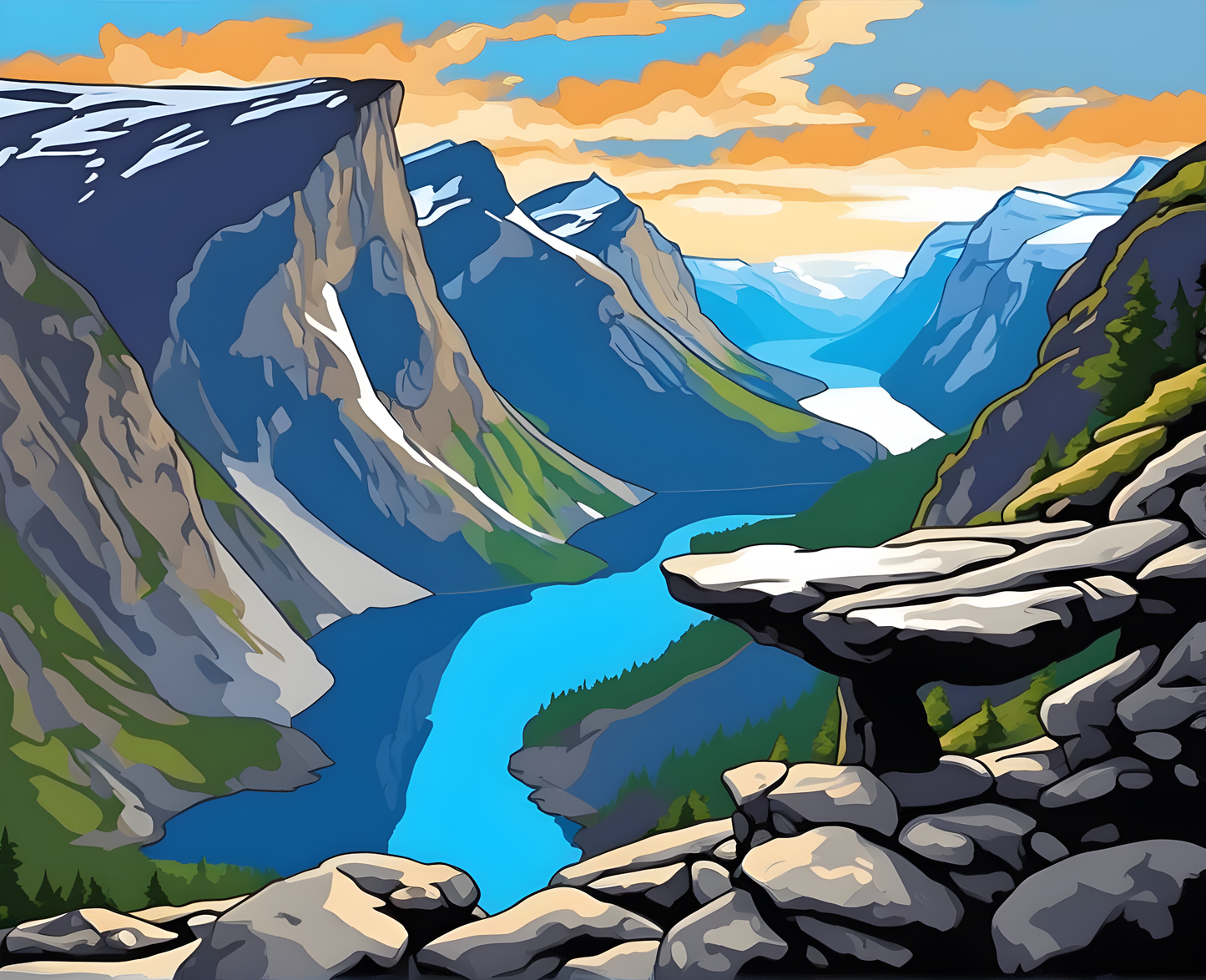 Amazing Places OD (327) - Trolltunga, Norway - Van-Go Paint-By-Number Kit