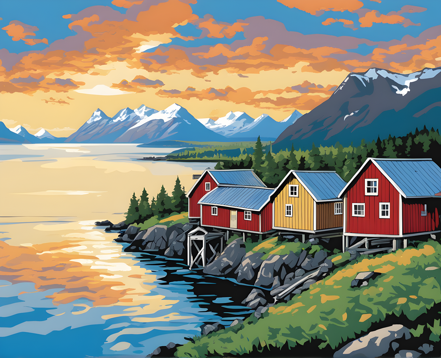 Amazing Places OD (329) - Troms, Norway - Van-Go Paint-By-Number Kit