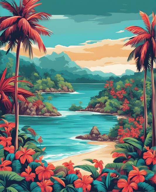 Tropical Island PD - Van-Go Paint-By-Number Kit