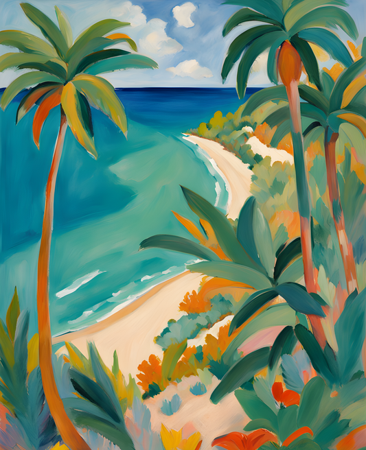 USA Great Places (137) - Tropical Paradise, Florida Keys, FL - Van-Go Paint-By-Number Kit