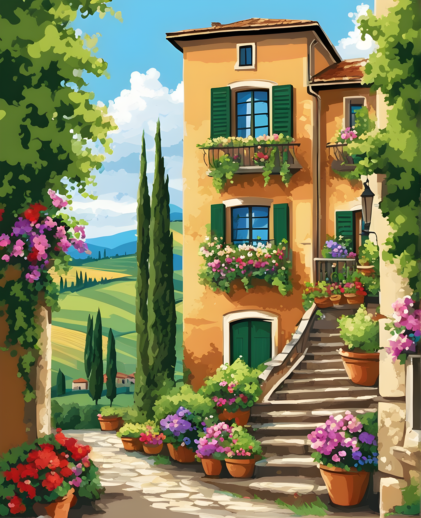 Tuscany, Italy - Van-Go Paint-By-Number Kit