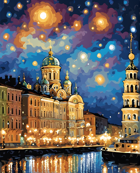 TWINKLING OF THE NIGHT ST. PETERSBURG (2) - Van-Go Paint-By-Number Kit