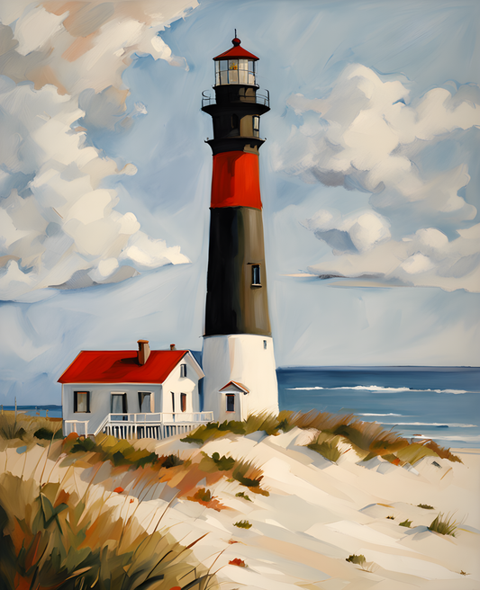 USA Great Places (27) - Tybee Lighthouse, Tybee Island, Georgia - Van-Go Paint-By-Number Kit