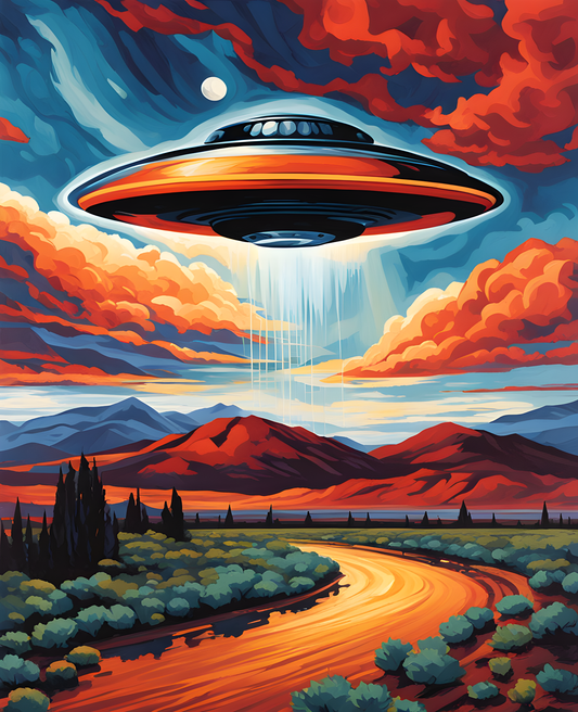 An unidentified flying object (UFO) (5) - Van-Go Paint-By-Number Kit