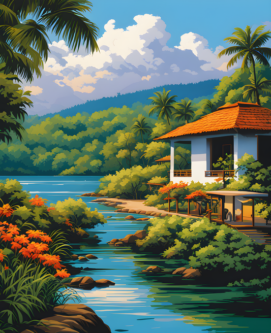Sri Lanka Collection PD (9) - Ulpotha -  Van-Go Paint-By-Number Kit