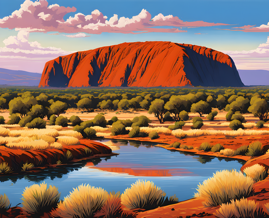 Australia Collection PD (3) - Uluru (Ayers Rock), NT - Van-Go Paint-By-Number