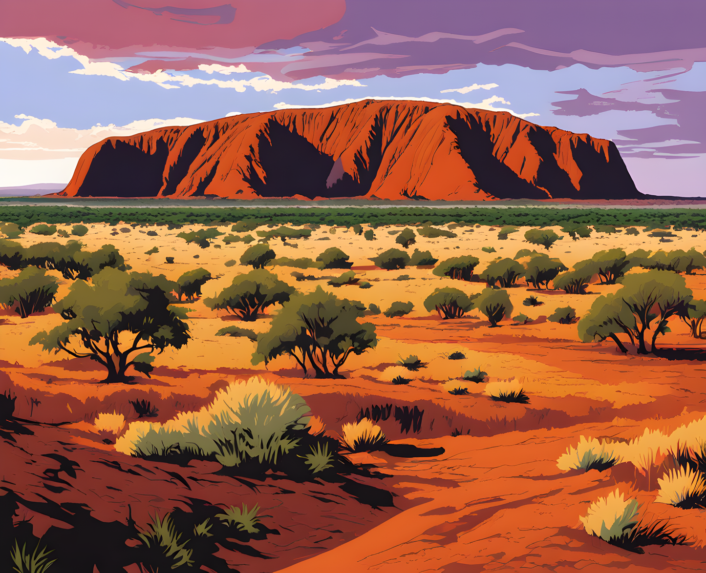 Australia Collection PD (4) - Uluru (Ayers Rock), NT - Van-Go Paint-By-Number