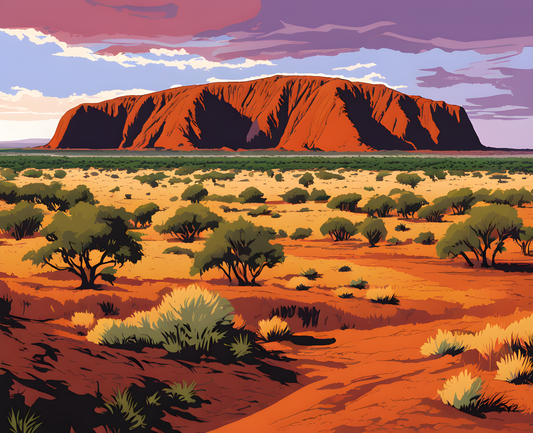 Australia Collection PD (4) - Uluru (Ayers Rock), NT - Van-Go Paint-By-Number