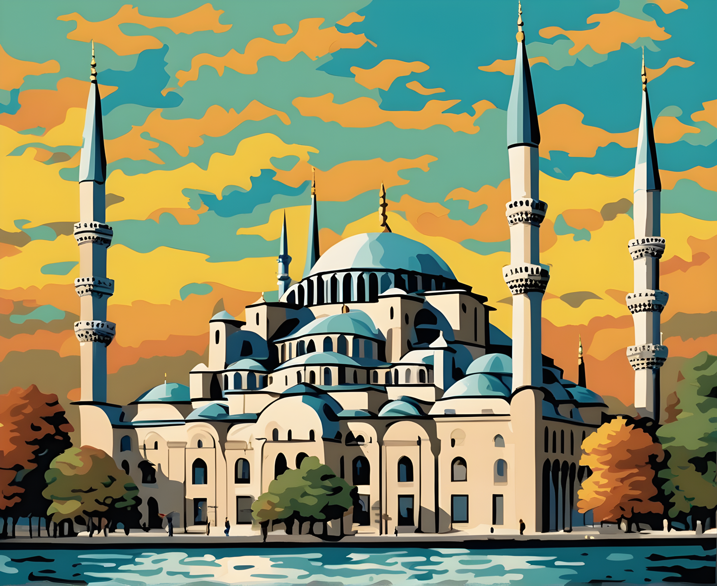 Uskiidar Camii, Istanbul - Van-Go Paint-By-Number Kit