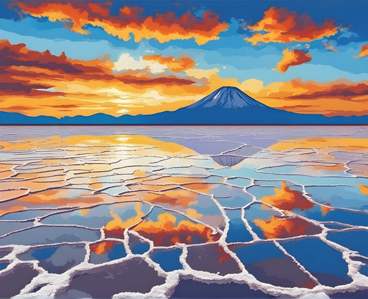 Amazing Places OD (456) - Uyuni Salt Flats, Bolivia - Van-Go Paint-By-Number Kit