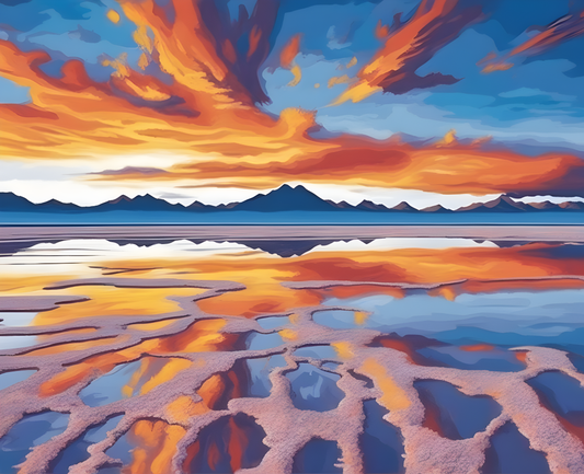 Amazing Places OD (455) - Uyuni Salt Flats, Bolivia - Van-Go Paint-By-Number Kit