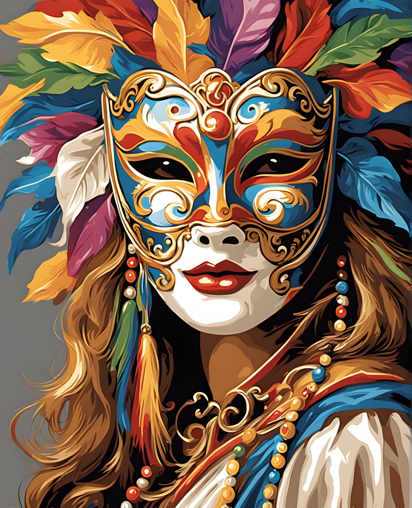 Venetian Mask (4) - Van-Go Paint-By-Number Kit