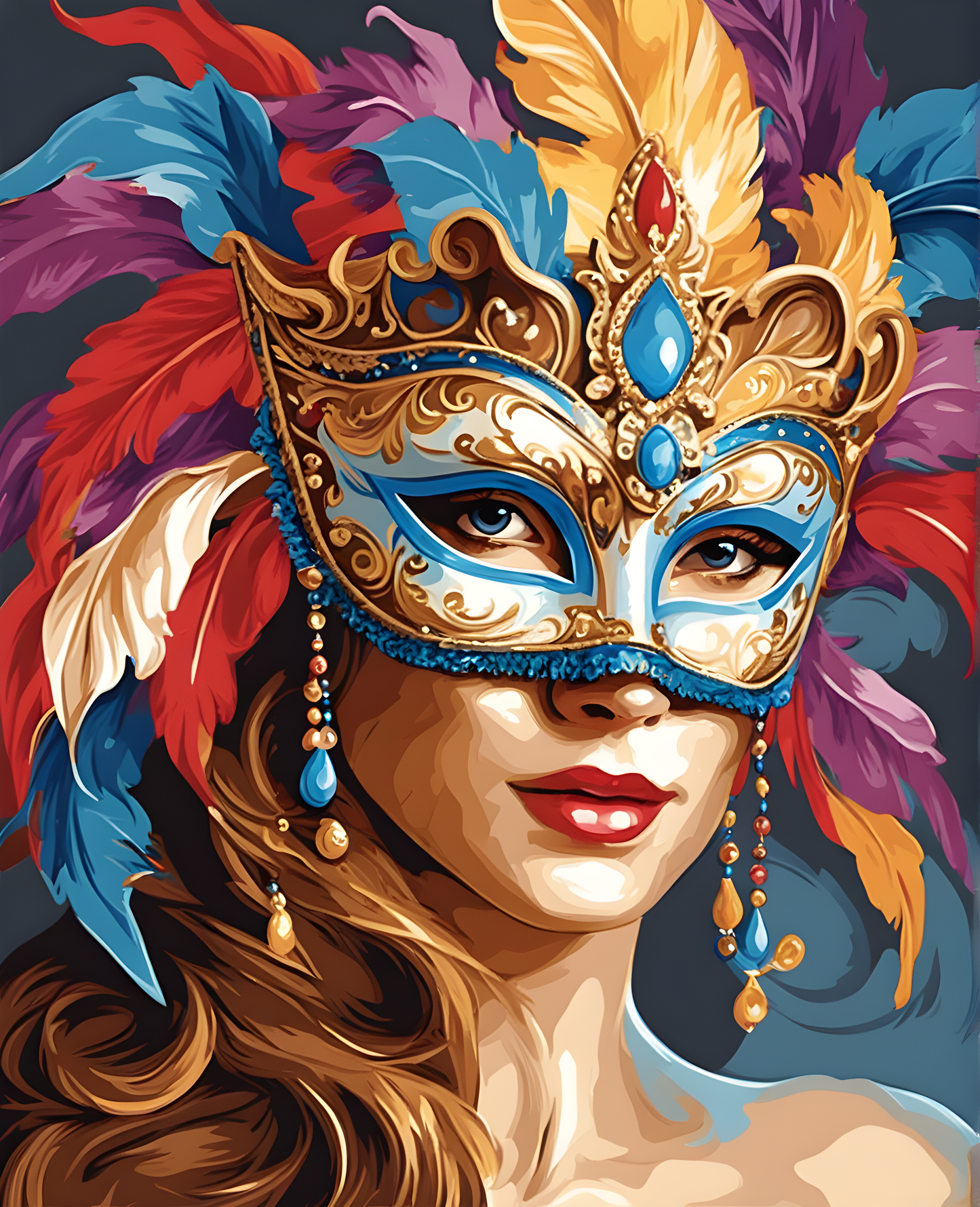 Venetian Mask (5) - Van-Go Paint-By-Number Kit