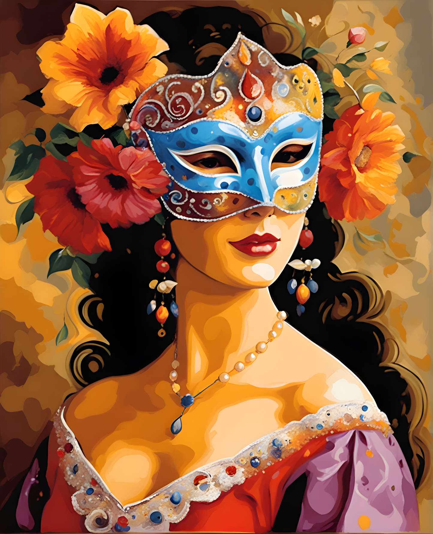 Venetian Mask (16) - Van-Go Paint-By-Number Kit