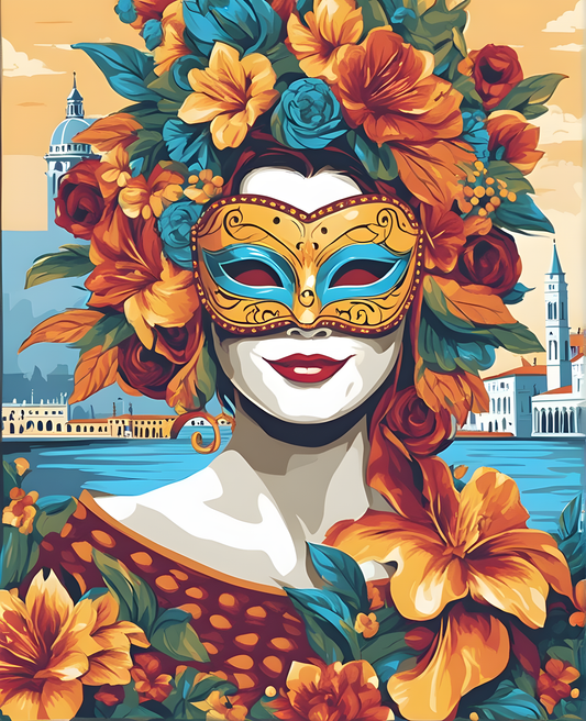 Venetian Mask (12) - Van-Go Paint-By-Number Kit