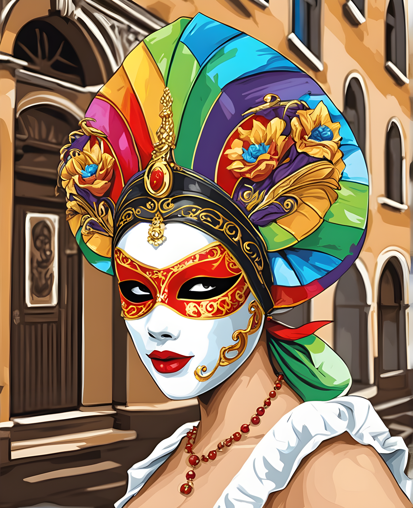 Venetian Mask (10) - Van-Go Paint-By-Number Kit