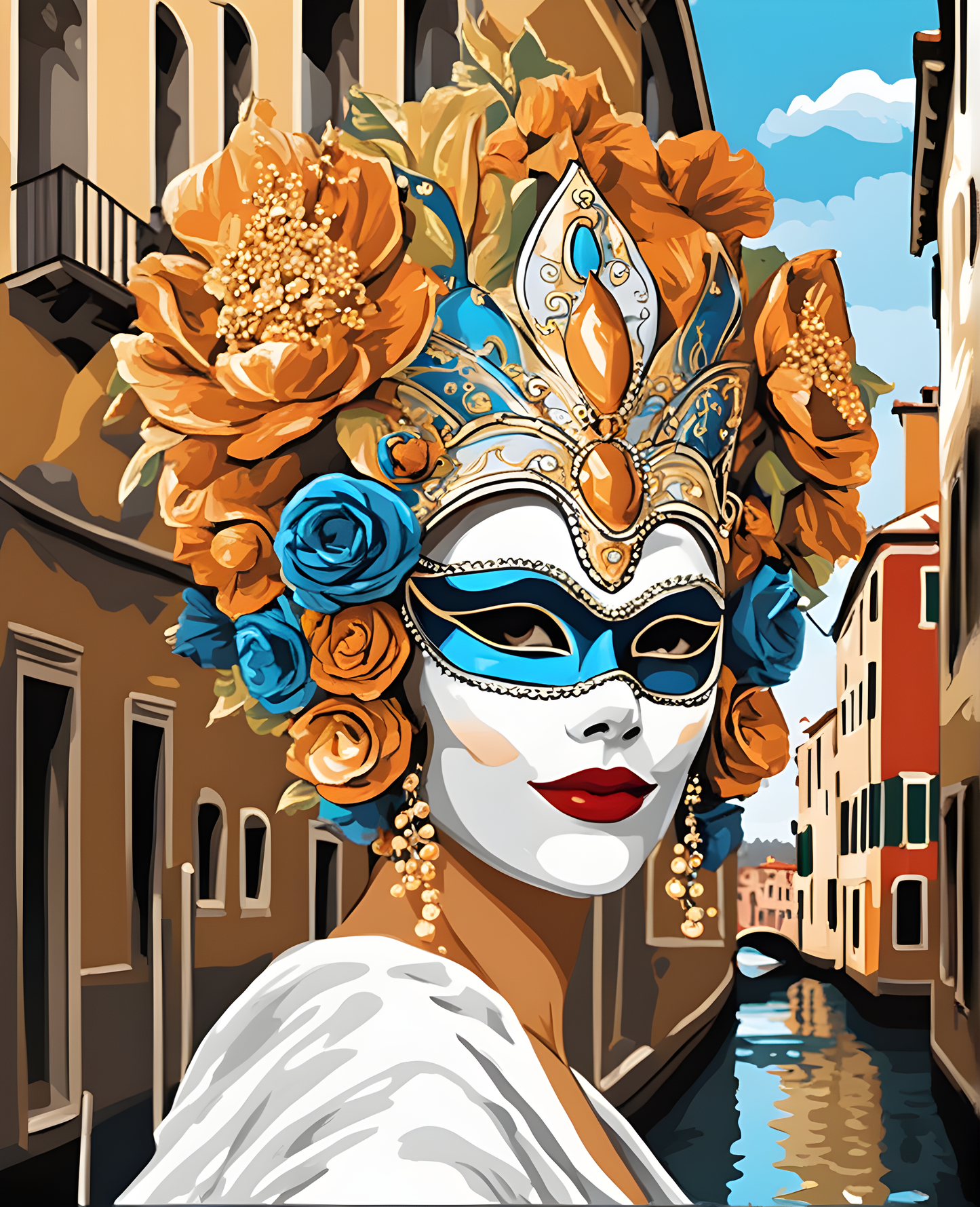 Venetian Mask (9) - Van-Go Paint-By-Number Kit