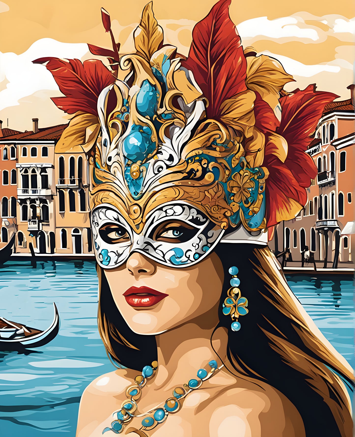 Venetian Mask (11) - Van-Go Paint-By-Number Kit