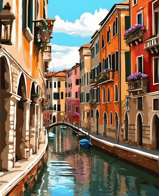 Venetian street - Van-Go Paint-By-Number Kit