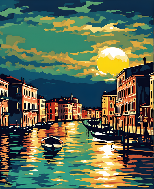 Venice Moon Rise PD - Van-Go Paint-By-Number Kit