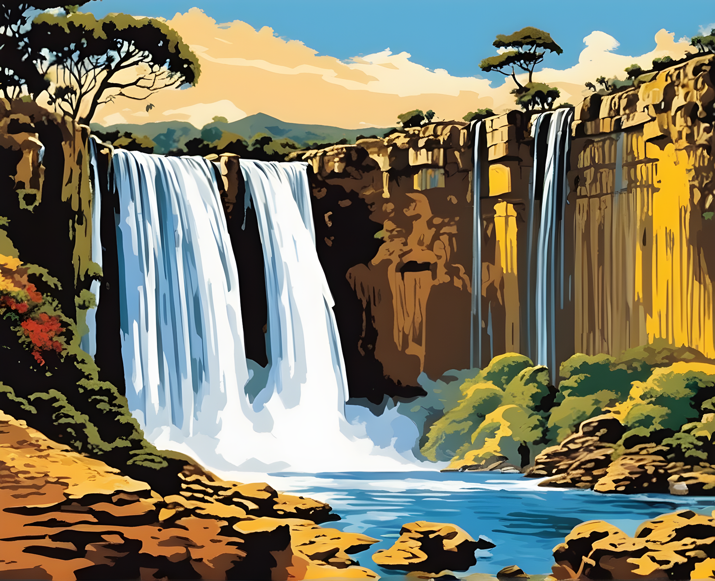 Amazing Places OD (459) - Victoria Waterfall, Africa - Van-Go Paint-By-Number Kit
