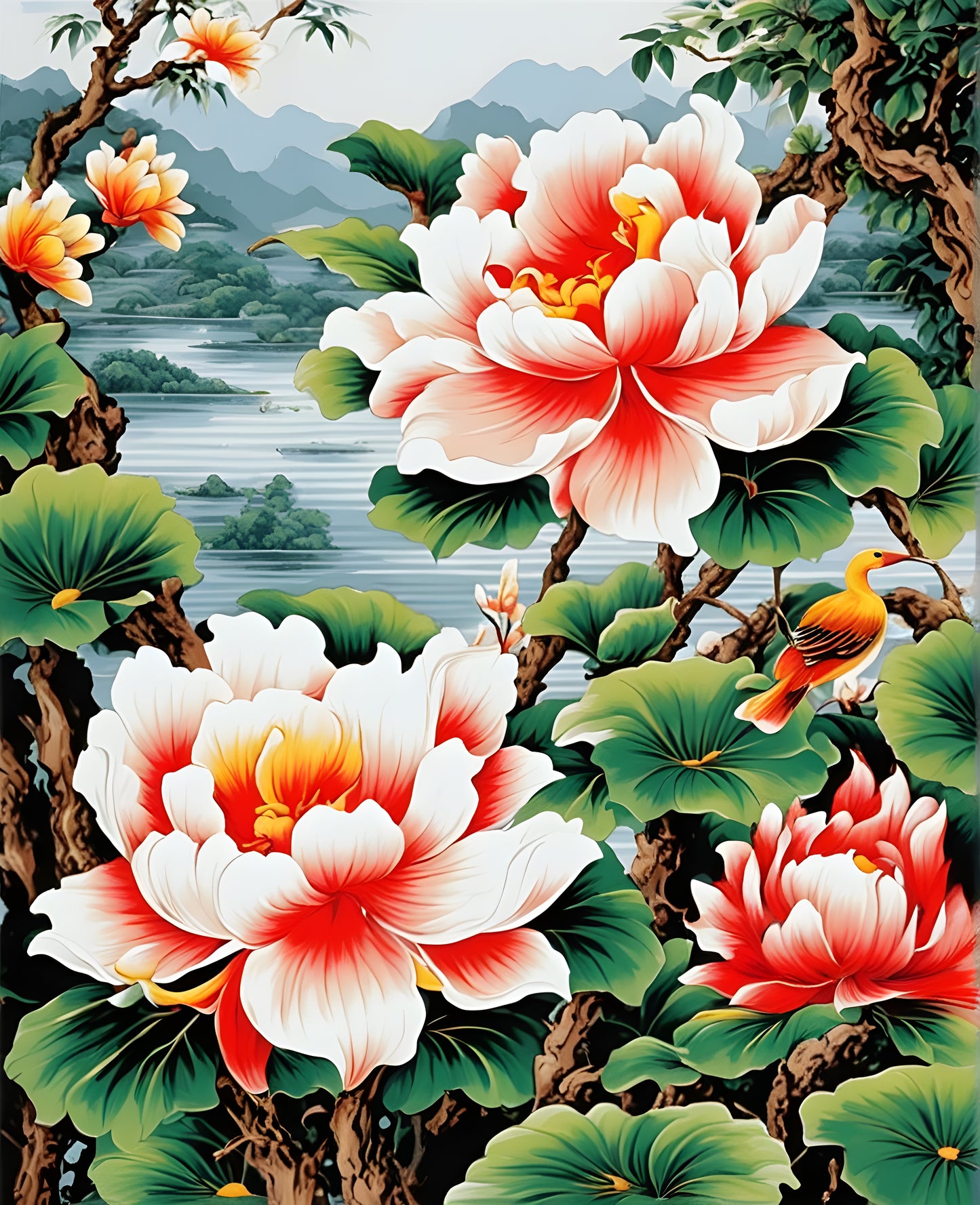 Vietnamese Silk Art OD (12) - Van-Go Paint-By-Number Kit