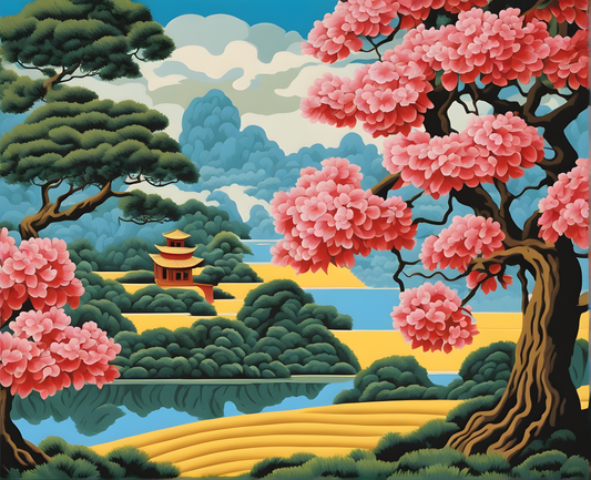 Vietnamese Silk Art OD (14) - Van-Go Paint-By-Number Kit